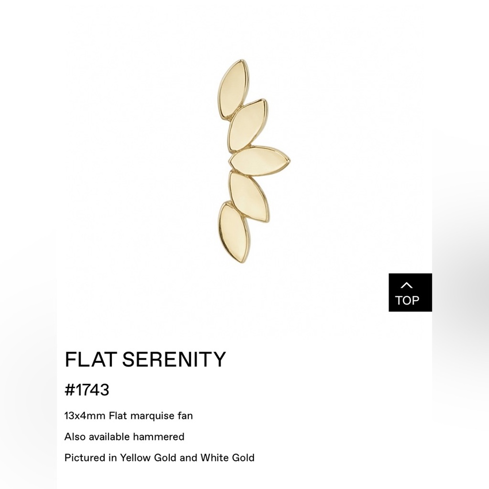 BVLA Flat marquise fan (Yellow Gold)